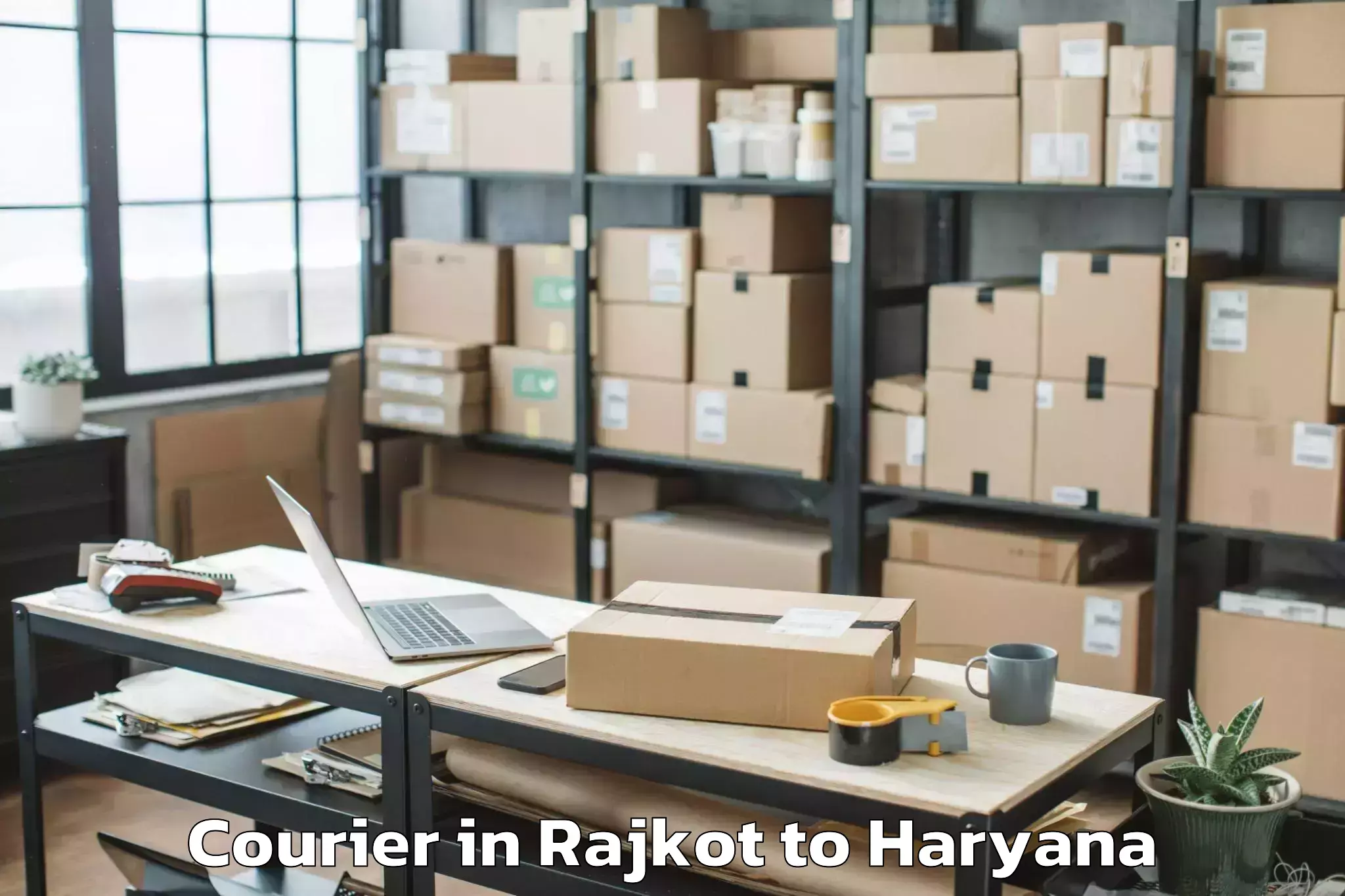 Rajkot to Lingayas University Faridabad Courier